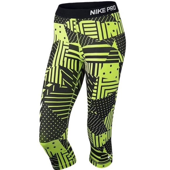 black and yellow nike leggings
